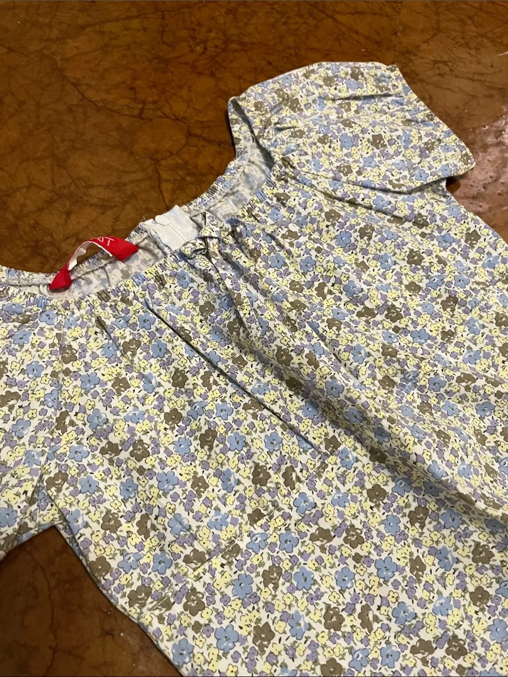 Vintage Esprit Girls' Blue and White Floral Casual Dress size 5